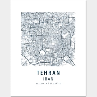 tehran simple map Posters and Art